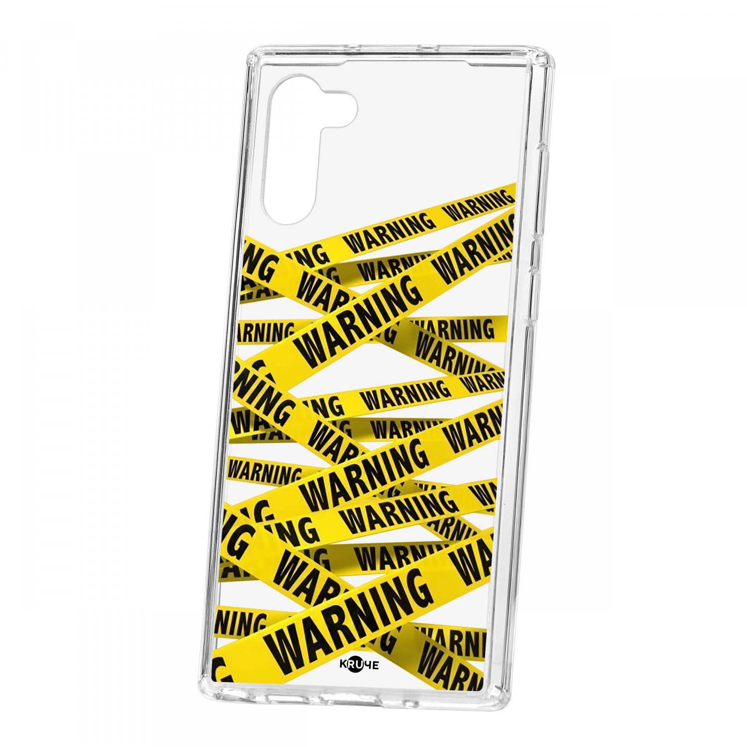 

Чехол для Samsung Galaxy Note 10 КRUЧЕ Print Warning, Прозрачный;желтый;черный, Print