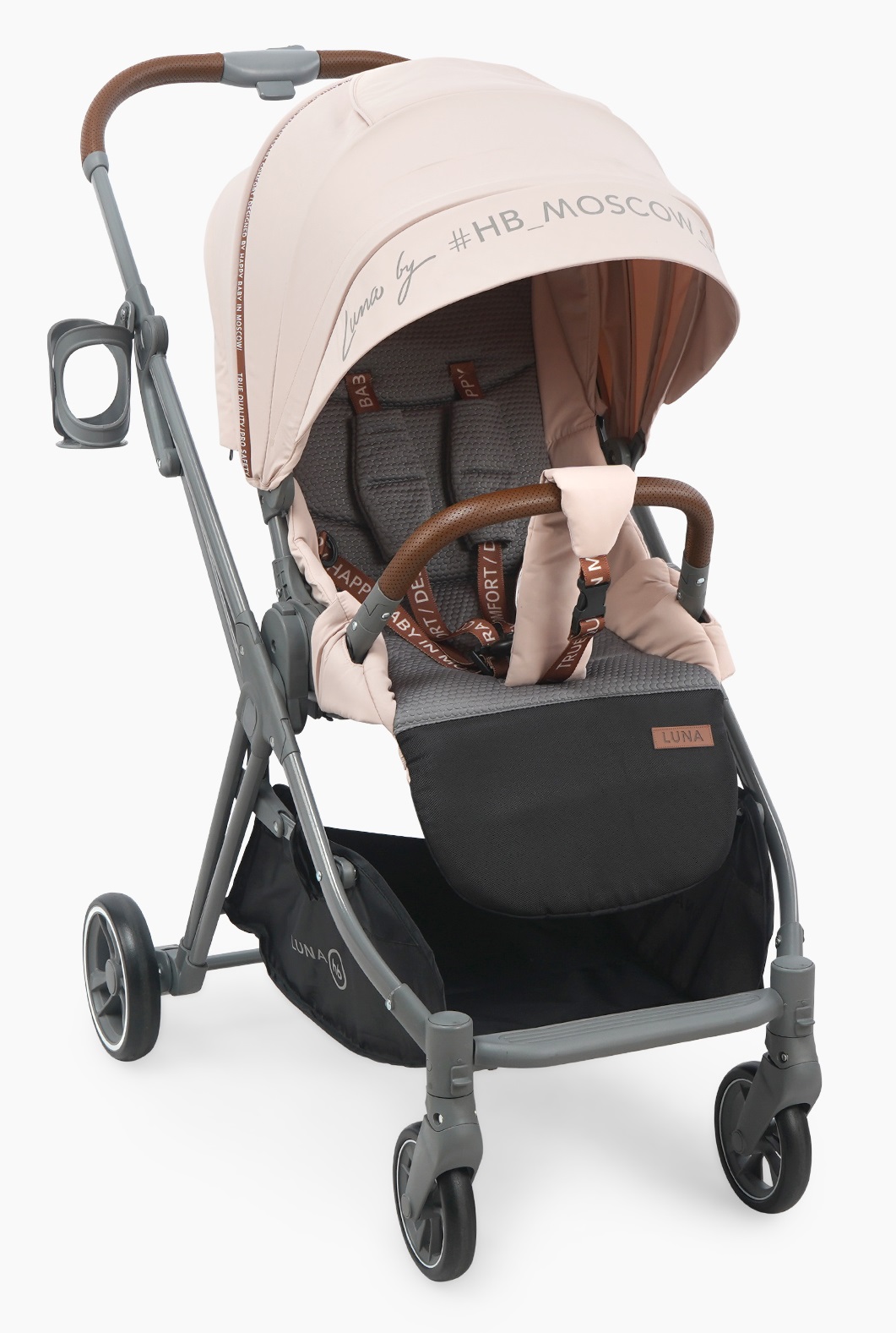 

Коляска прогулочная Happy Baby Luna, цвет: pink, Luna