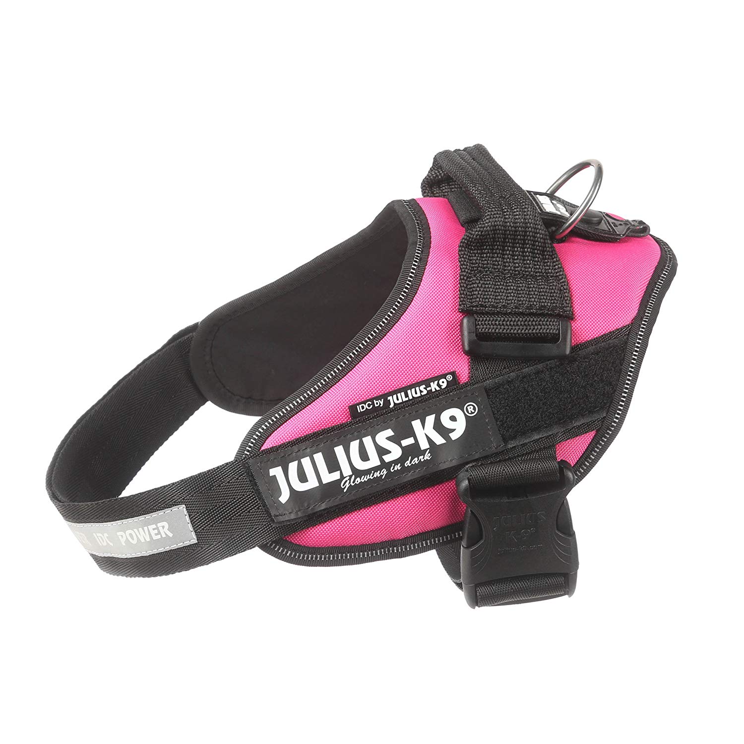 фото Шлейка для собак julius-k9 idc®-powerharness 1, полиэстер, розовый, 63-85см/ 23-30кг