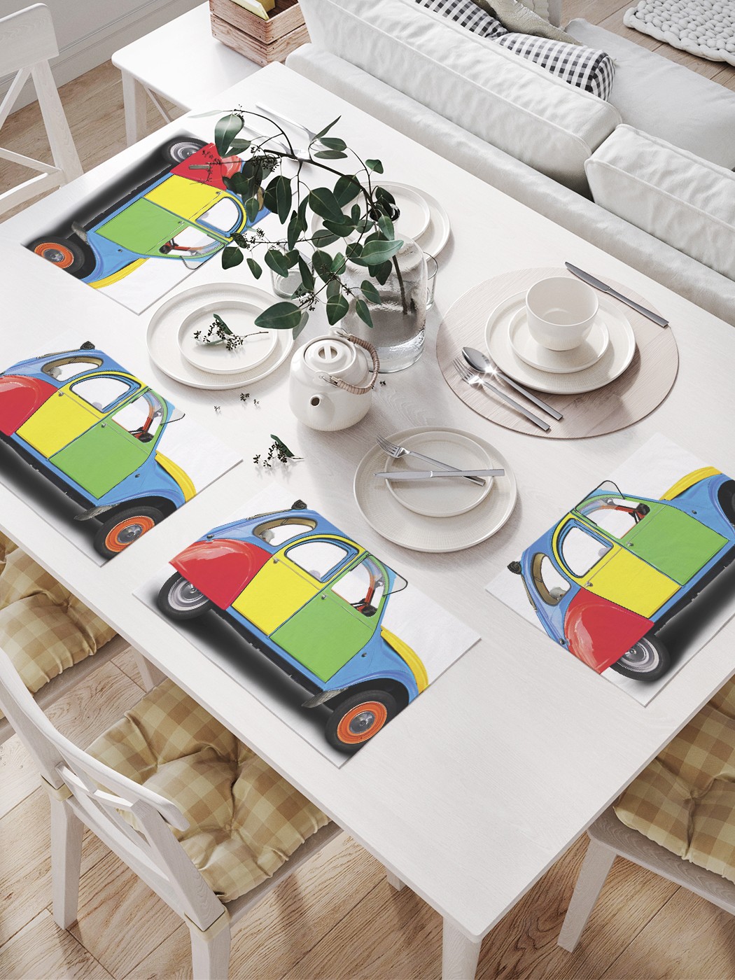 

JoyArty Комплект салфеток для сервировки стола «Красочное авто» (32х46 см, 4 шт.)