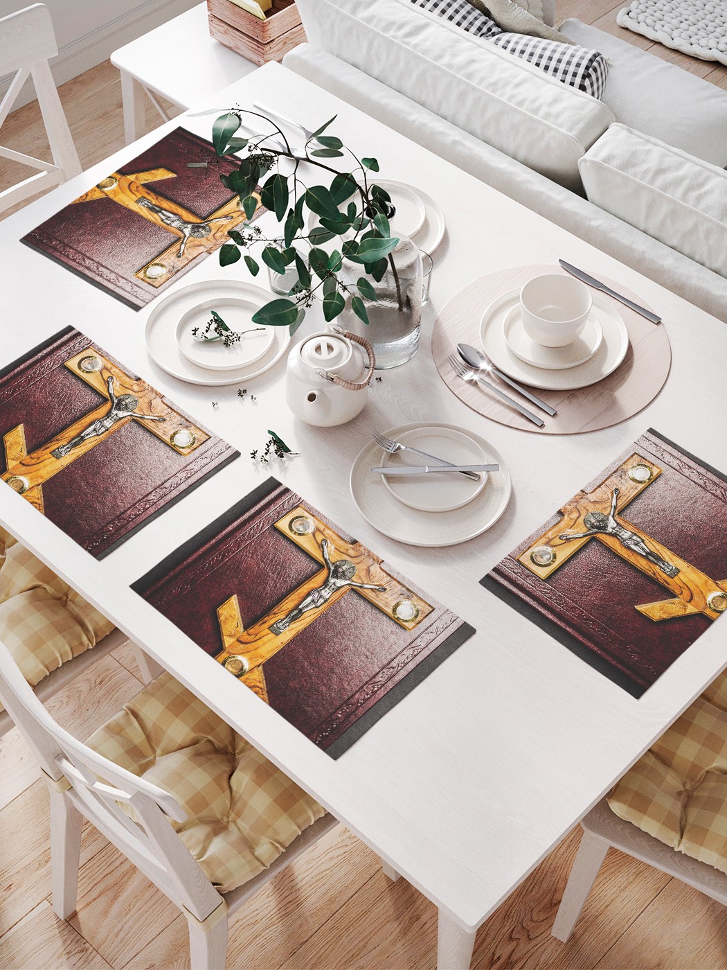 

JoyArty Комплект салфеток для сервировки стола «Распятие Христа» (32х46 см, 4 шт.)