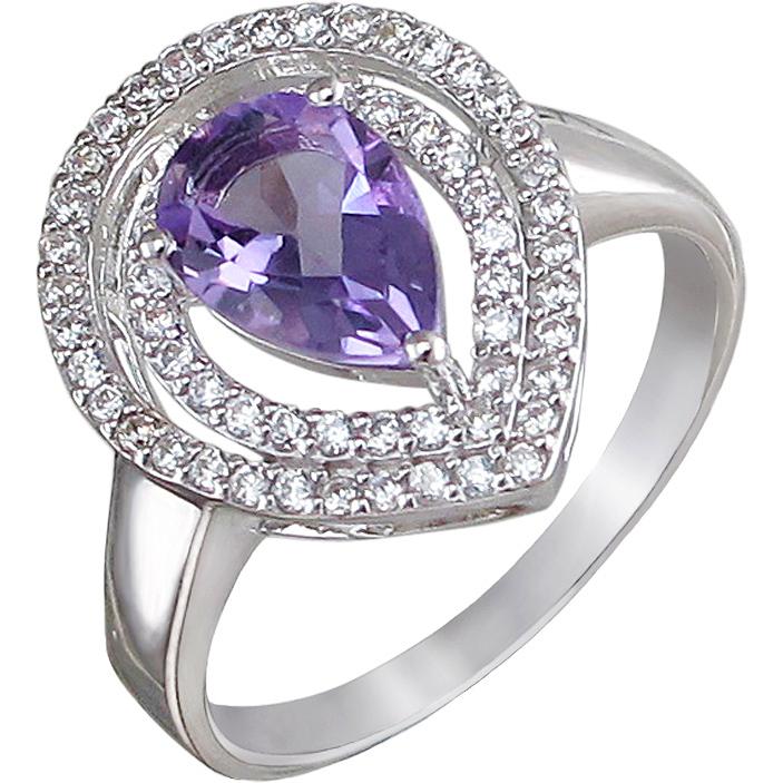 

Кольцо из серебра с аметистом р. 18.5 Эстет Г11К351083AM, Г11К351083AM