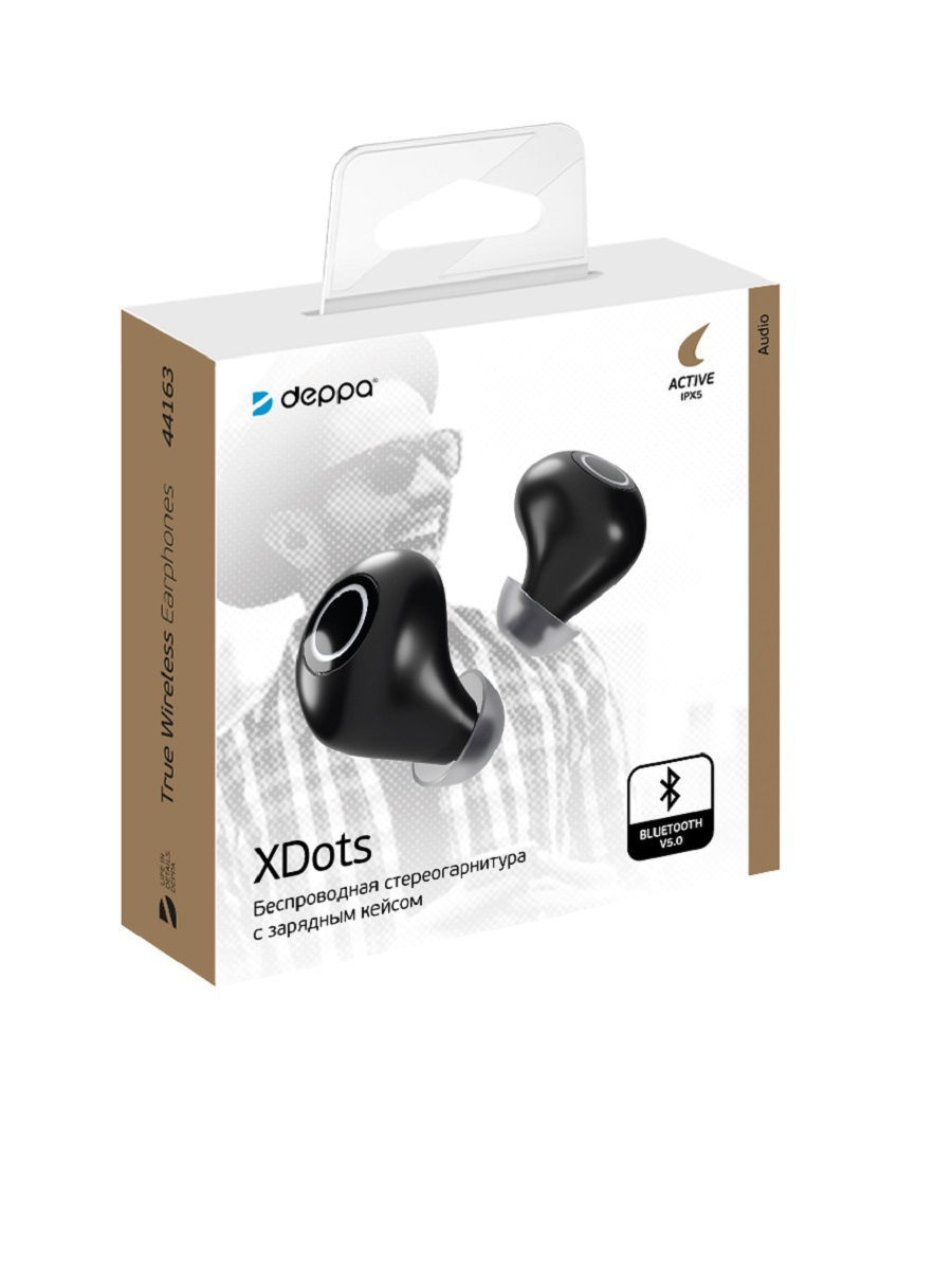 фото Беспроводные наушники deppa xdots black