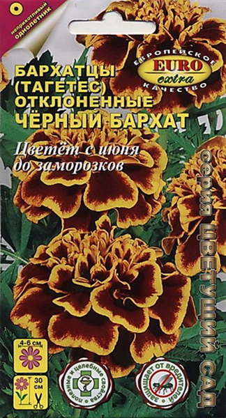 

Семена цветов Аэлита Бархатцы Черный бархат отклоненные 0,1 г
