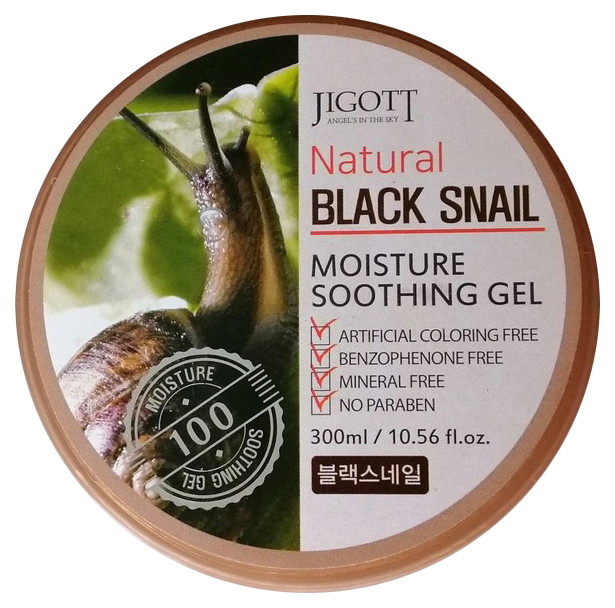 Гель для лица Jigott Natural Black Snail Moisture Soothing Gel увлажняющий 300 мл спрей для волос chi tea tree oil soothing scalp 89 мл