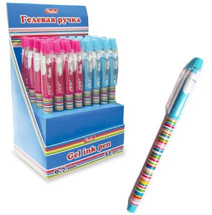 

Ручка гелевая Hatber Полосочки CGp_70432, синяя, 0,8 мм, 1 шт.