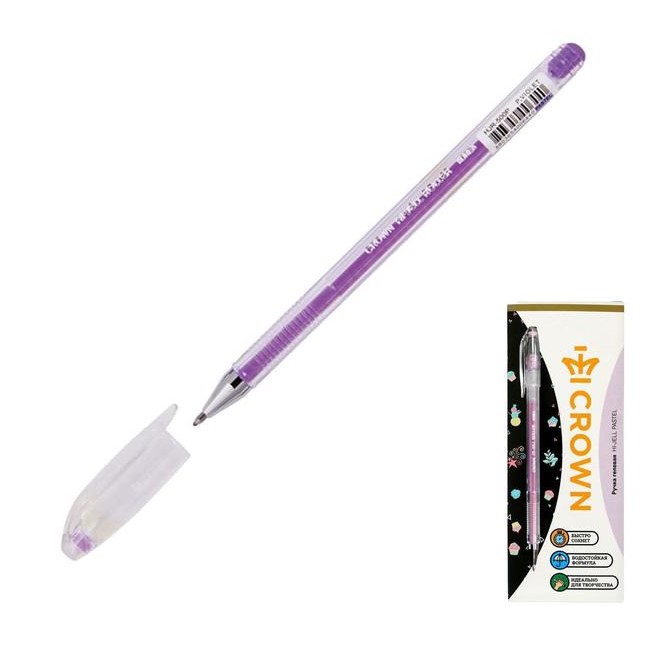 

Ручка гелевая Crown Hi-Jell Pastel HJR-500P, фиолетовая, 0,8 мм, 1 шт.