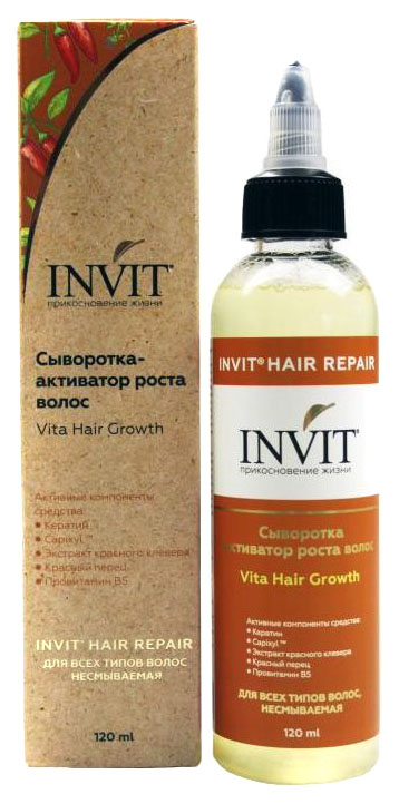 Сыворотка-активатор роста волос Invit Vita Hair Growth 120 мл 469₽