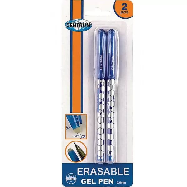 Набор ручек гелевых Centrum Erasable 80544, синяя, 0,5 мм, 2 шт.