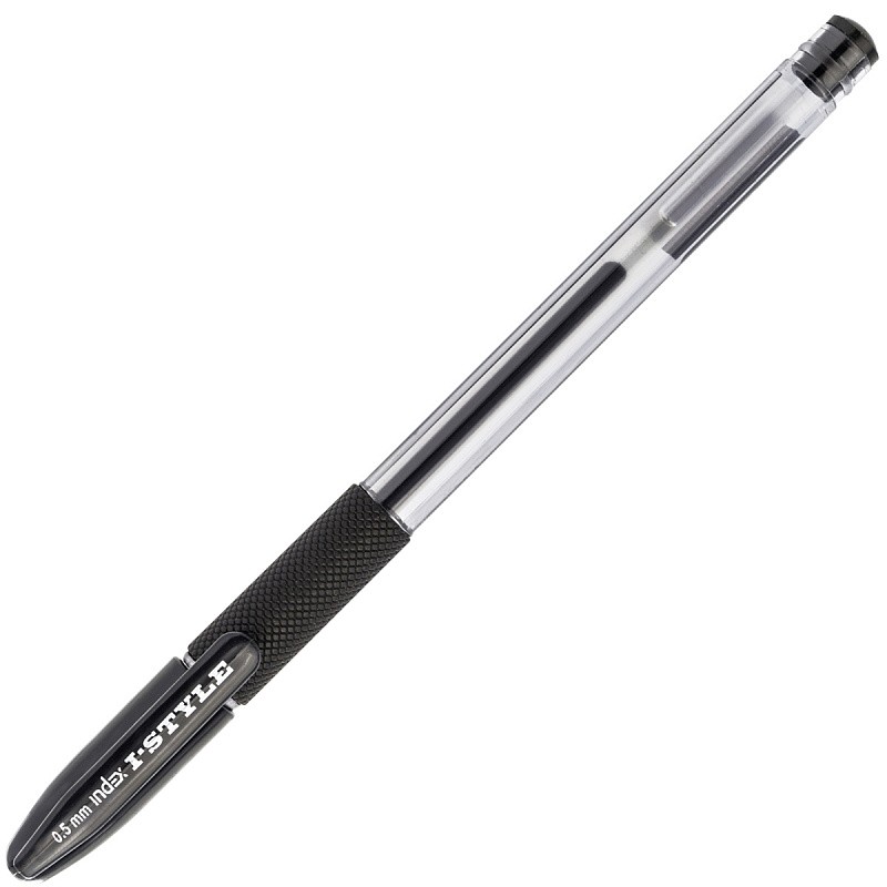 Ручка гелевая INDEX I-Style IGP117/BK, черная, 0,5 мм, 1 шт.