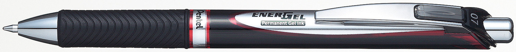 фото Ручка гелевая "energel. permanent", красные чернила, 0,7 мм pentel