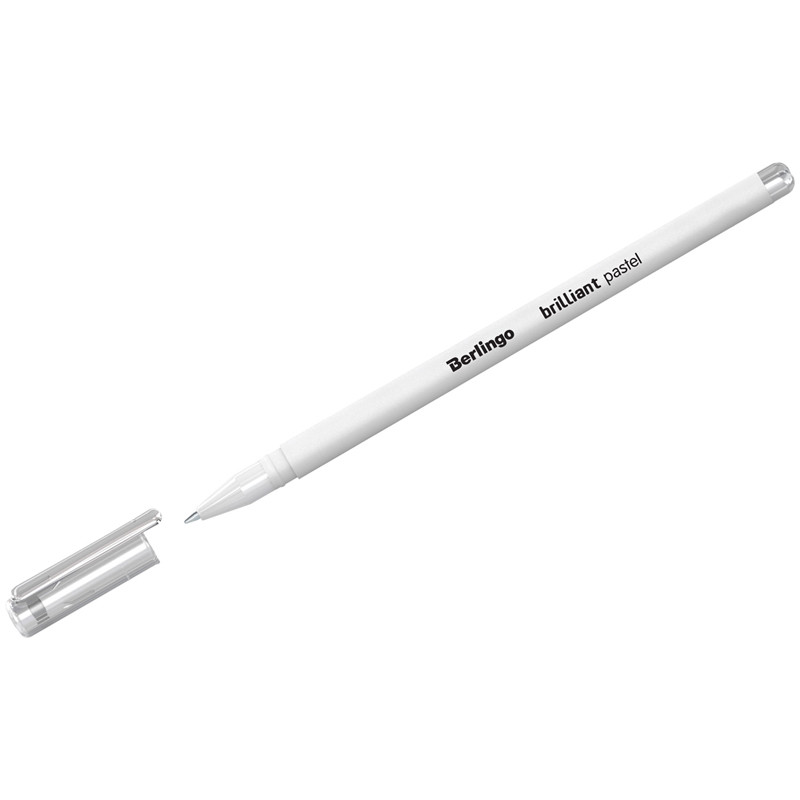 Ручка гелевая Berlingo Brilliant Metallic CGp_60001, белая, 0,8 мм, 1 шт.