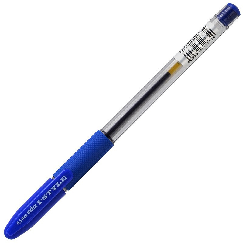 Ручка гелевая INDEX I-Style IGP107/BU, синяя, 0,5 мм, 1 шт.