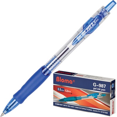 Ручка гелевая Комус G-987 258070, синяя, 0,7 мм, 1 шт.