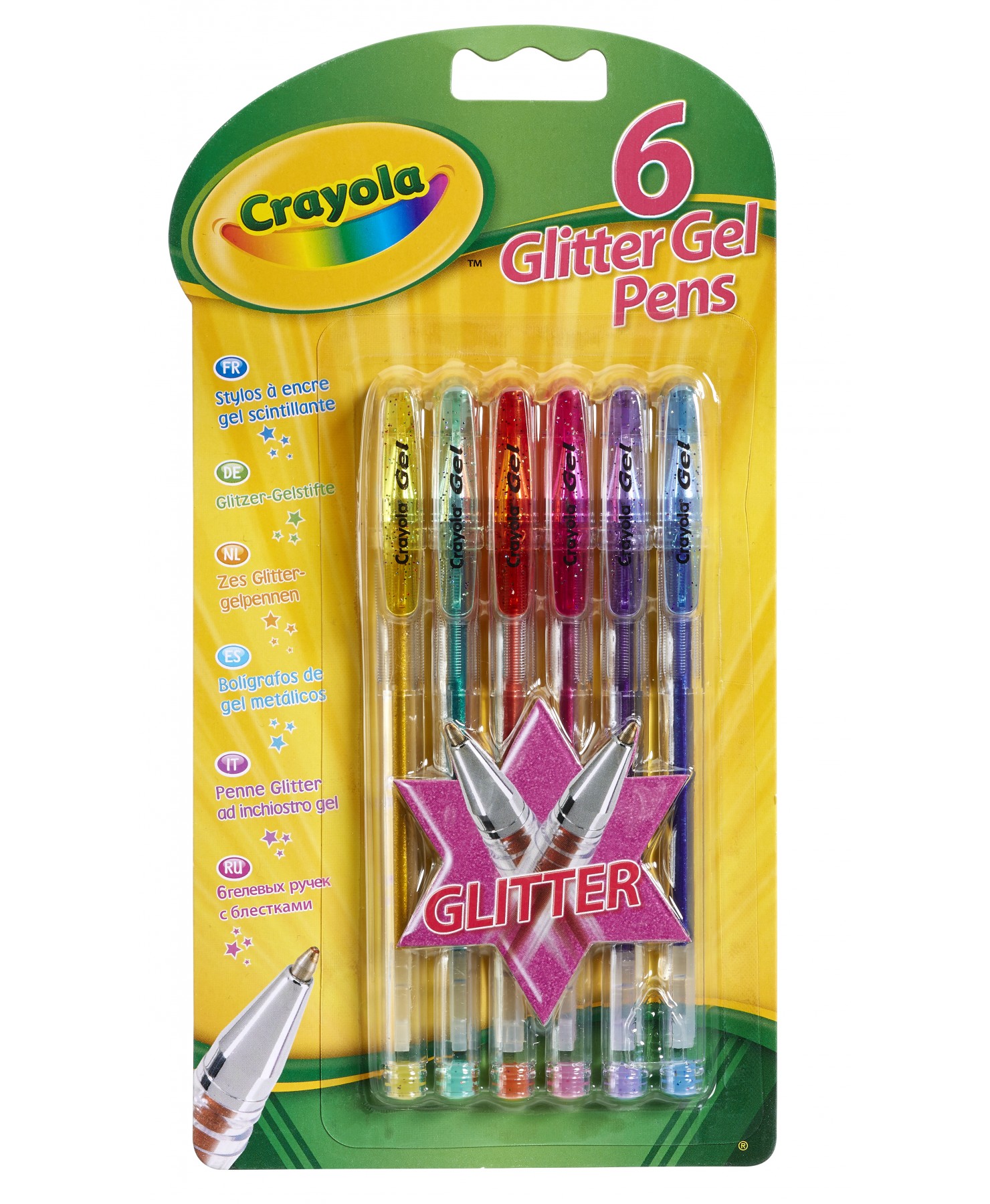 

Набор ручек гелевых Crayola 7747, разноцветные, 0,7 мм, 6 шт.