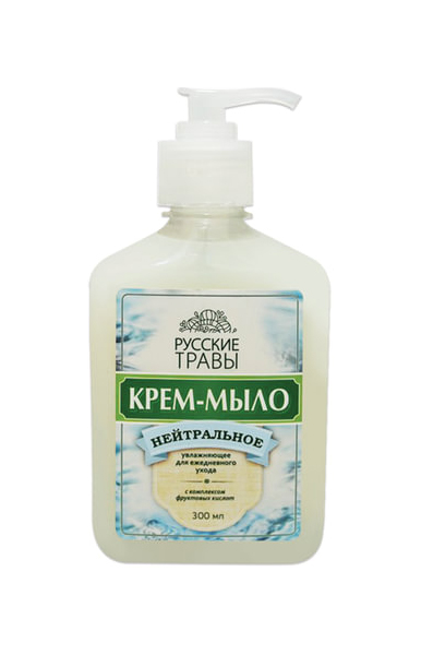 Жидкое крем-мыло Русские Травы нейтральное 300мл мыло мусс абрикос и клементин