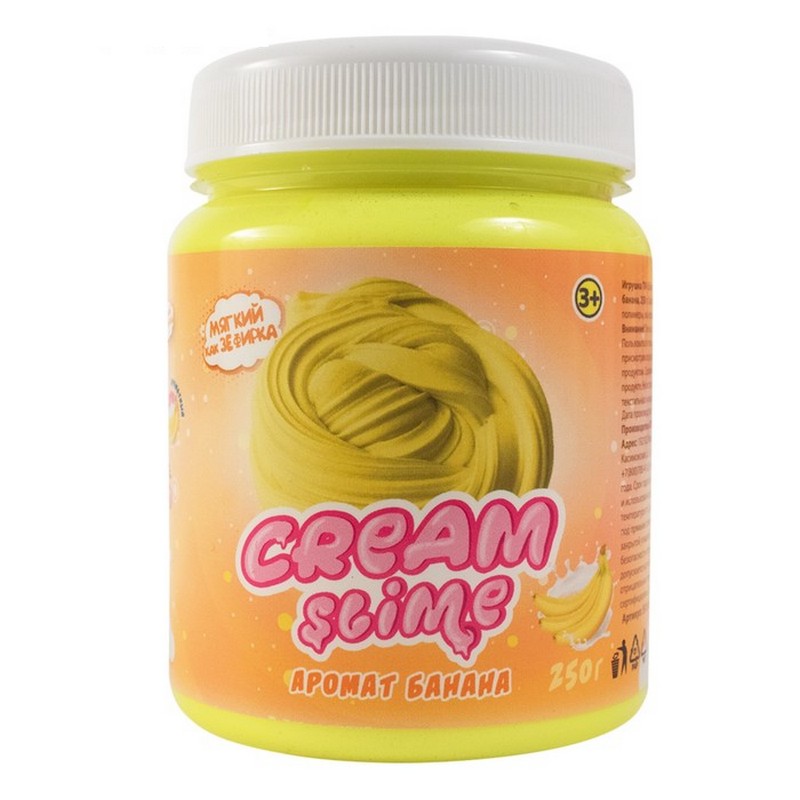 фото Слайм волшебный мир cream-slime аромат банана, 250 г