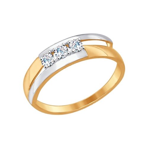 

Кольцо из золота р. 19 SOKOLOV 017224, фианит, 017224