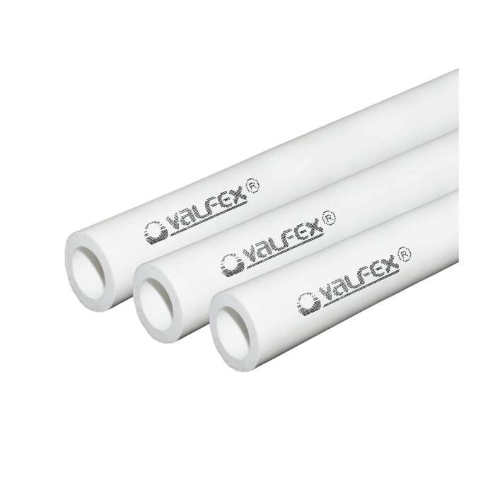фото Труба pp-r белая дн 75х6,8 ру10 sdr11 т<20с l=4м valfex 10103075