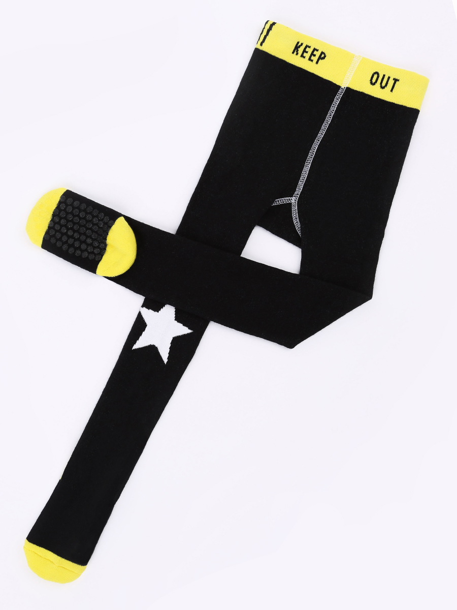 

Колготки детские LILCHAMP KEEP OUT #1, р. 122-128, Черный, LOGOLAND KEEP OUT #1 Black
