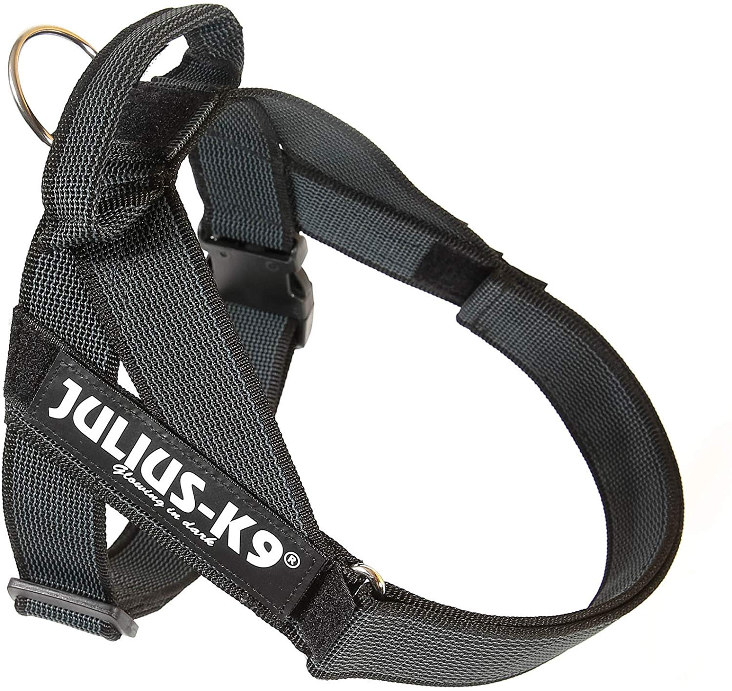 Шлейка для собак Julius-K9 IDC®-Belt harness Color & Gray 3, черный, 84-113см / 40-70кг