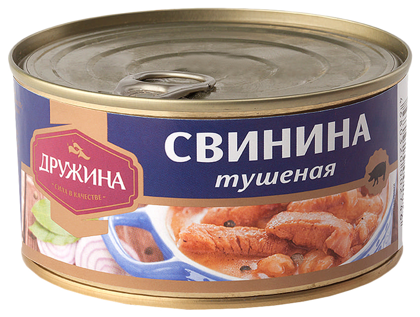 

Свинина тушеная Дружина, ГОСТ, 325 г