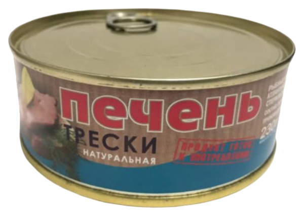 

Печень трески натуральная ж/б 230г