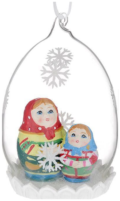 фото Елочная игрушка феникс present матрешки 34396 11 см 1 шт.