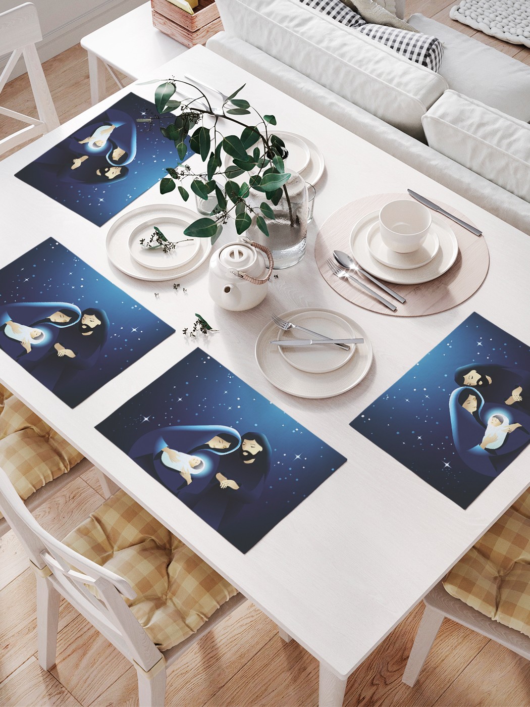 

JoyArty Комплект салфеток для сервировки стола «Рождество» (32х46 см, 4 шт.)