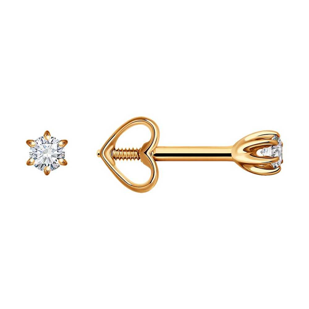 

Серьги из красного золота Diamant 51-222-02164-1, бриллиант, 51-222-02164-1