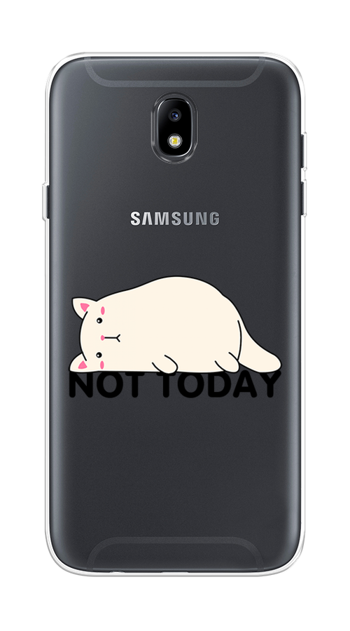 

Чехол на Samsung Galaxy J7 2017 "Cat not today", Белый;розовый;черный, 23150-1