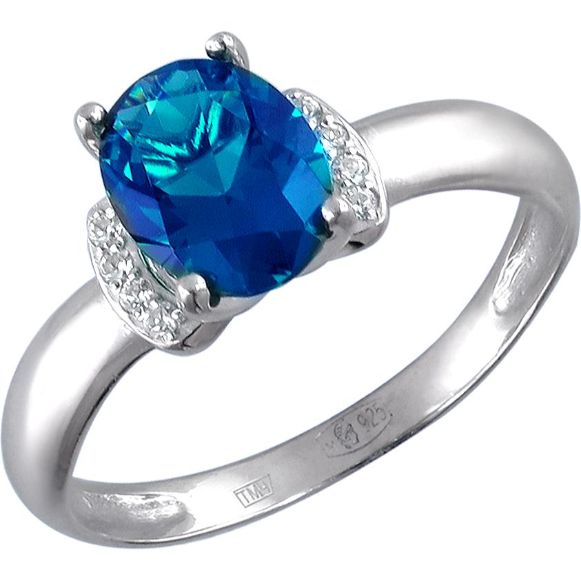 

Кольцо из серебра с сапфиром р. 18.5 Эстет 01К255118-1, 01К255118-1