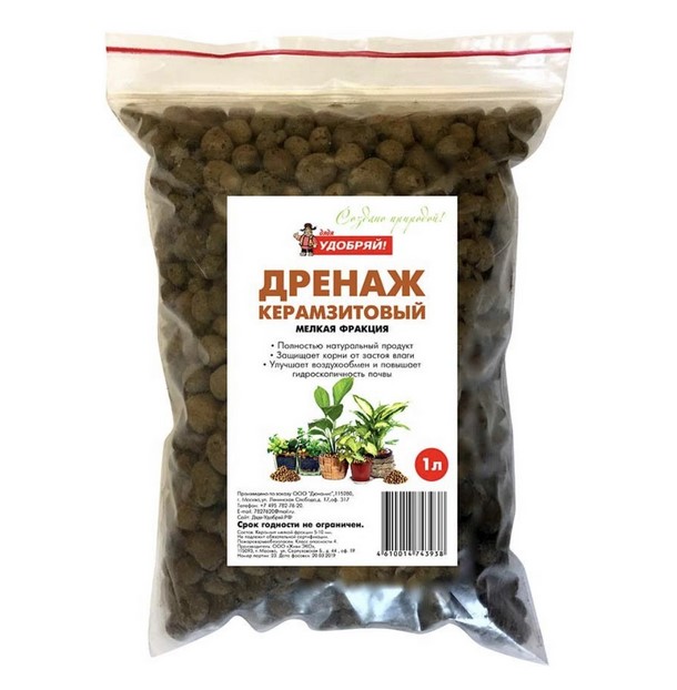

Дренаж керамзитовый Дядя Удобряй ДУ-019 1 л