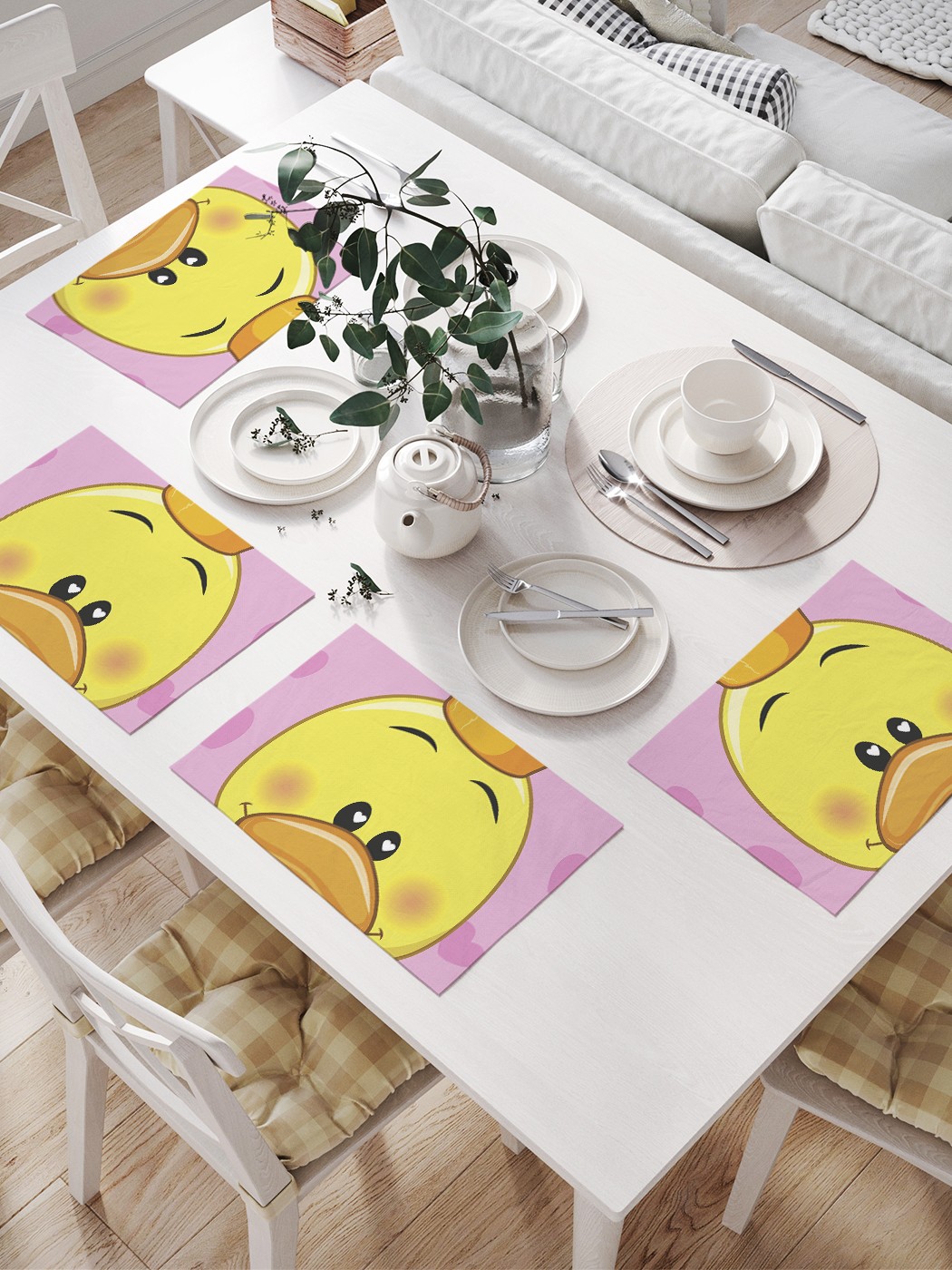 

JoyArty Салфетки для сервировки «Королевская уточка» (32х46 см, 4 шт.), Розовый;желтый;оранжевый