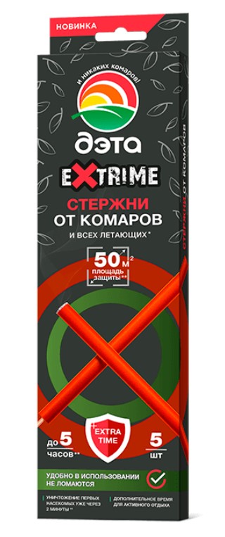 фото Стержни от летающих насекомых дэта 66763013 extrime 5 шт.