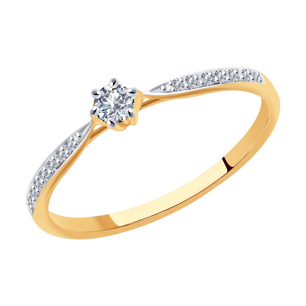 

Кольцо из золота р. 16,5 SOKOLOV Diamonds 1011921, бриллиант, 1011921