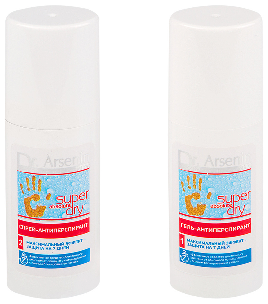 

Антиперспирантный комплекс Dr. Arsenin, Super Dry, 2x50 мл