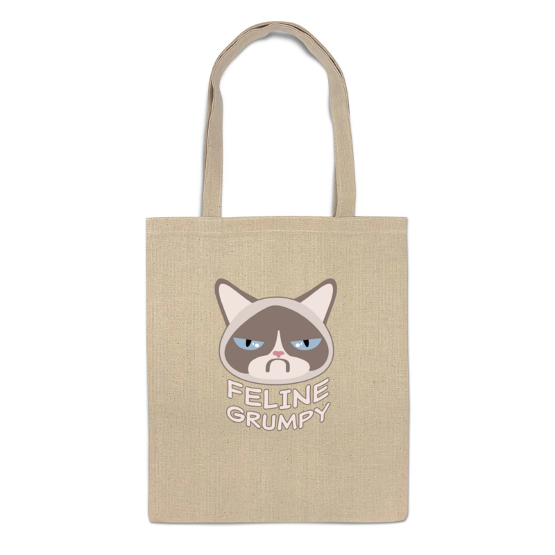 фото Сумка-шоппер printio грустный кот (grumpy cat) 1720476