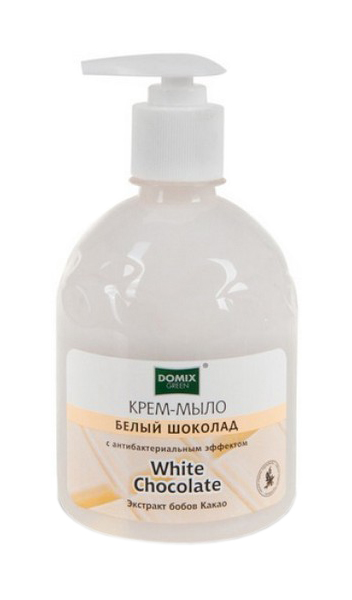 Жидкое мыло Domix «Белый шоколад» 500 мл фигурное мыло кролик абрикосик белый 95гр 7х7х6см