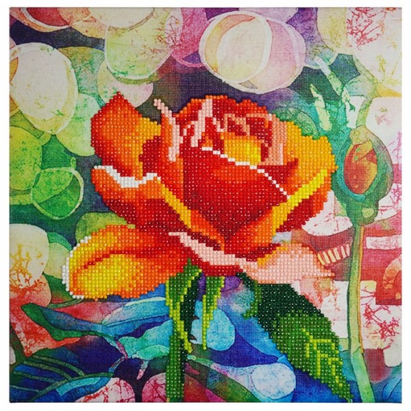 

Алмазная картина "Эффектная роза" KD003K 30*30 KD003 Color Kit