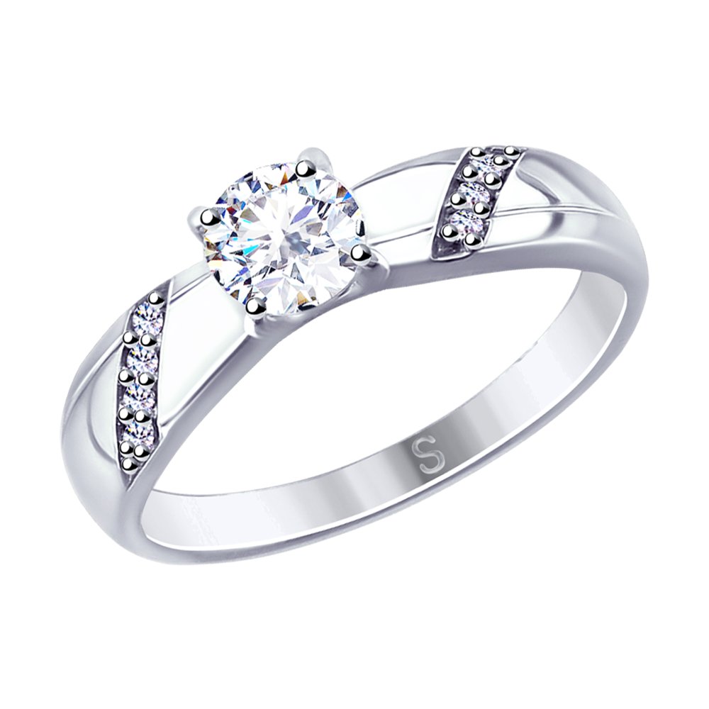 

Кольцо женское SOKOLOV из серебра с фианитом 89010108 р.17, 89010108