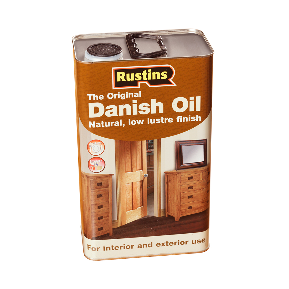 фото Масло датское для дерева rustins original danish oil 5 л.