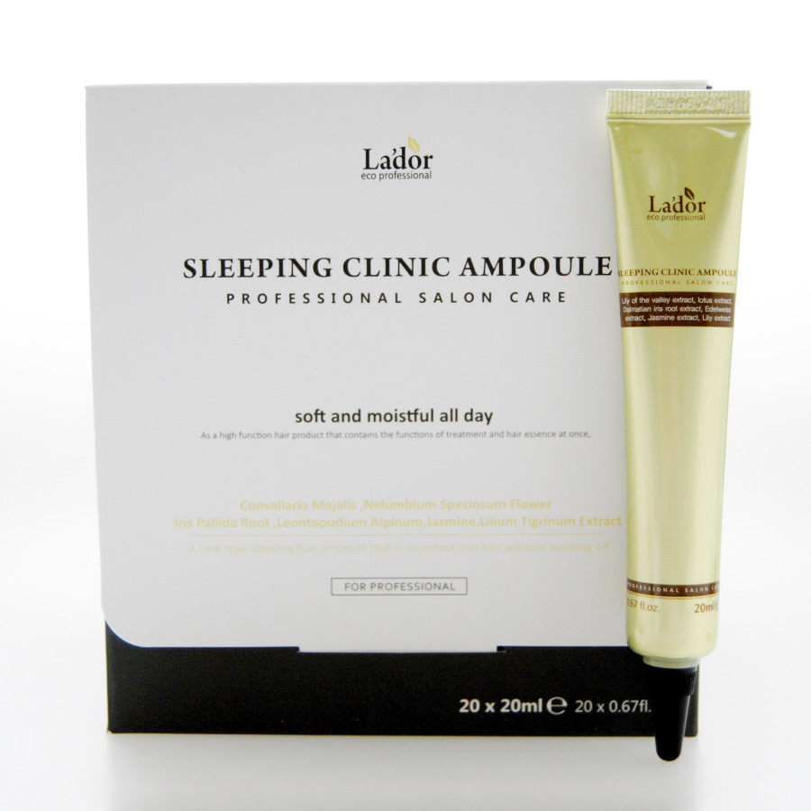 Ночная сыворотка для волос La'dor Snail Sleeping Hair Ampoule 20 мл