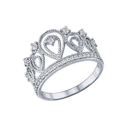 

Кольцо из серебра р. 18 SOKOLOV 94011215, фианит, 94011215