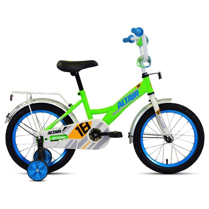 фото Велосипед altair 18 kids, 2020, цвет ярко-зеленый/синий