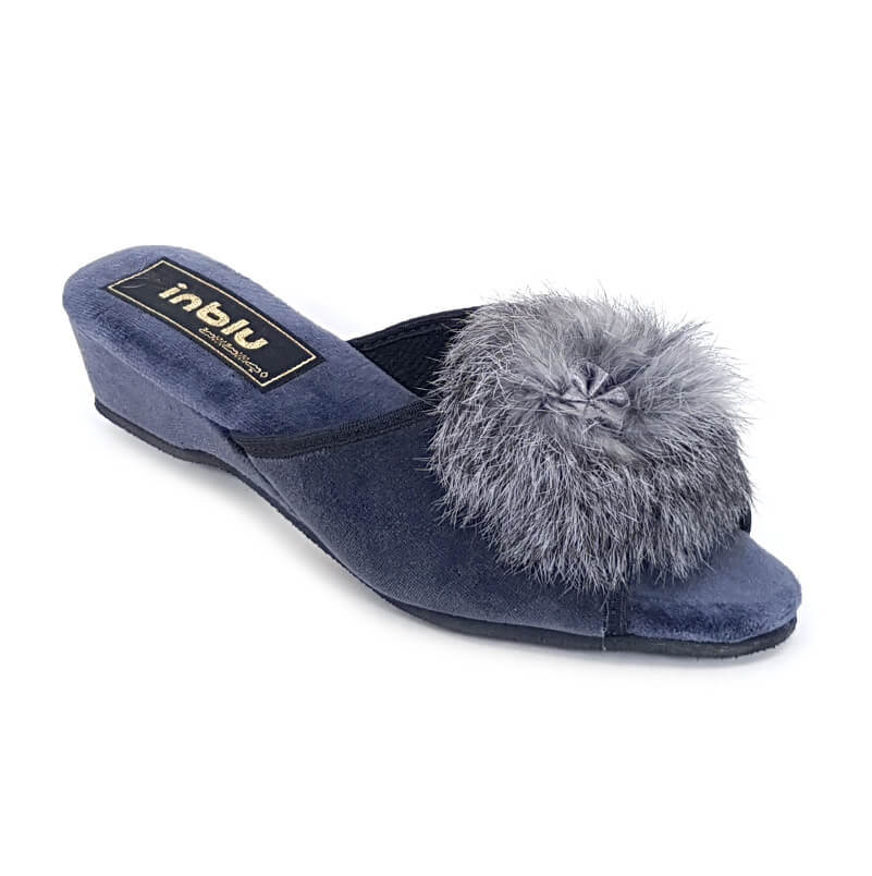 

Тапочки женские Inblu RR-D1 синие 38 RU, Синий, RR-D1