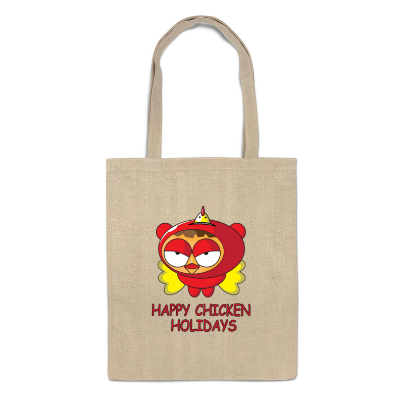 фото Сумка-шоппер printio happy chicken holidays