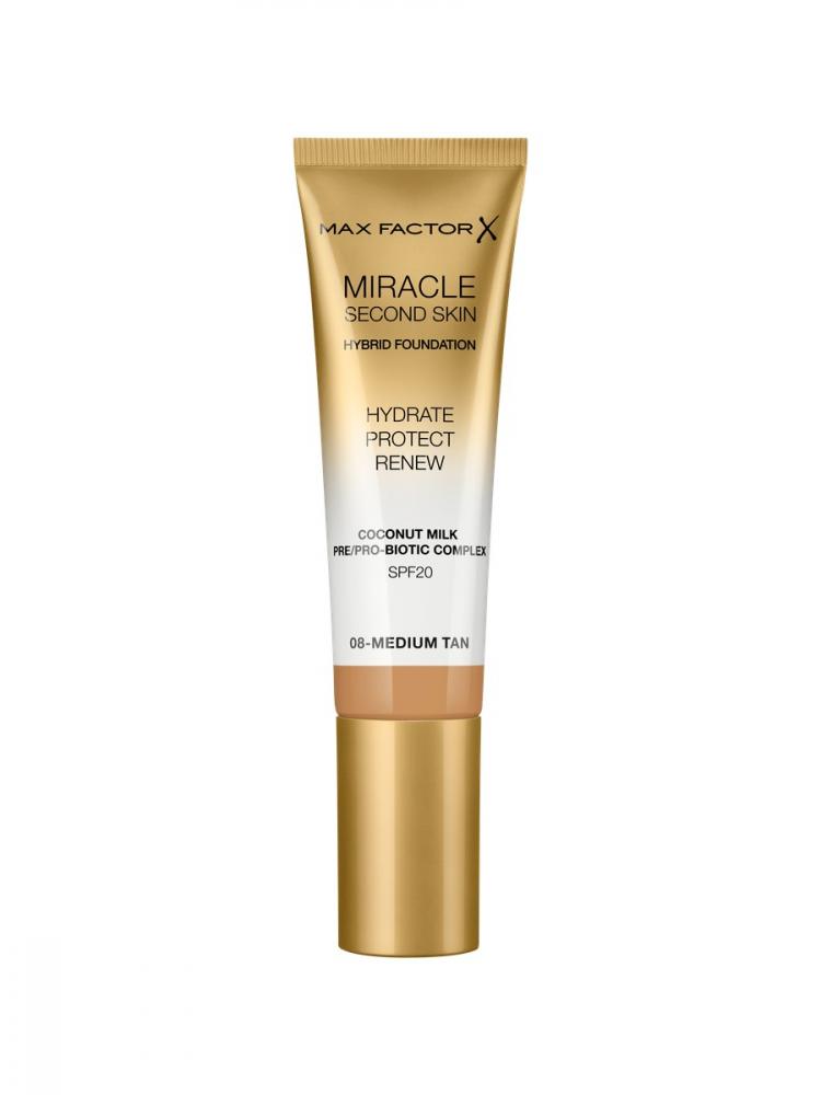 

Tональная Основа Max Factor Miracle Second Skin medium tan Тон 08