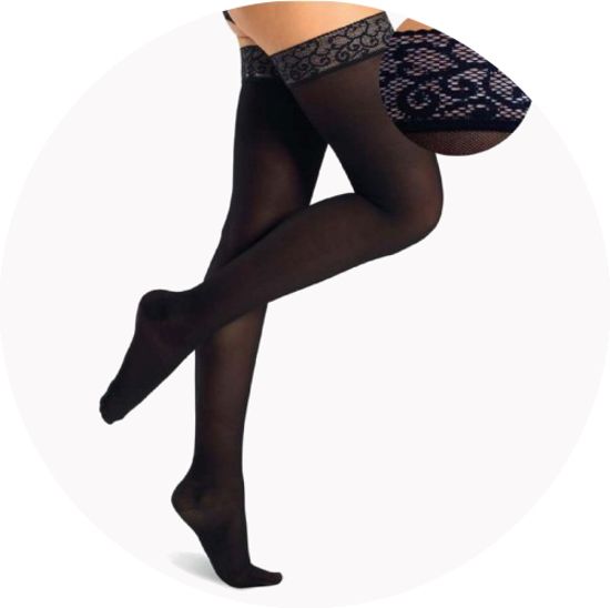 Чулки Fleur 1 класс компрессии 2 рост ФЧЖ-2р1к Интекс черный рM 2552₽