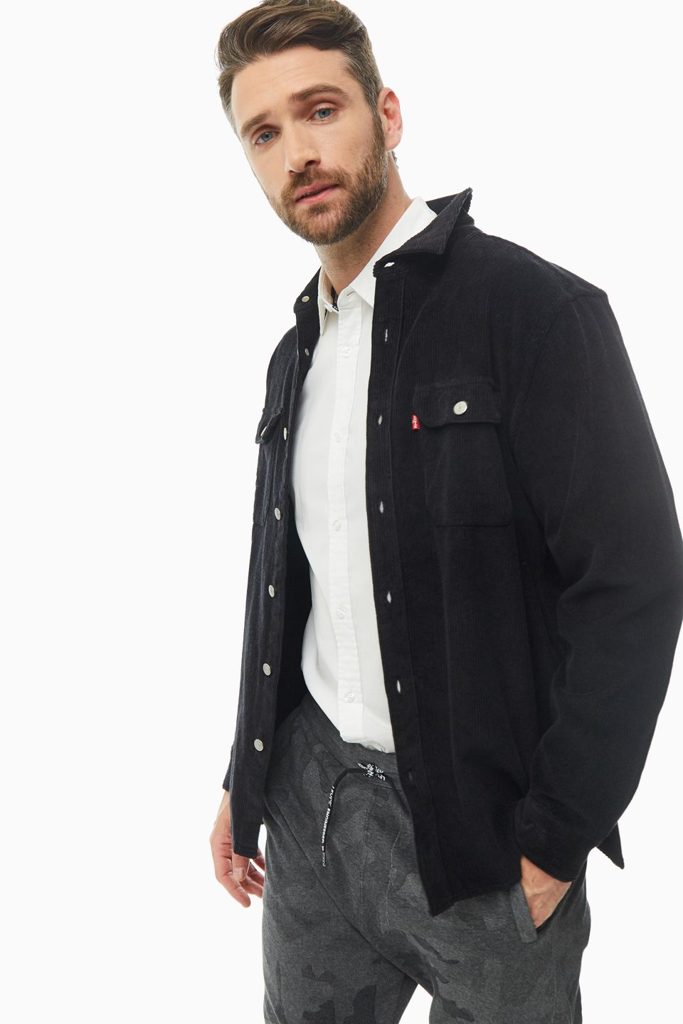 

Рубашка мужская Levi’s® 1957301130 черная S, Черный, 1957301130